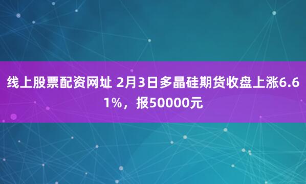 线上股票配资网址 2月3日多晶硅期货收盘上涨6.61%，报50000元